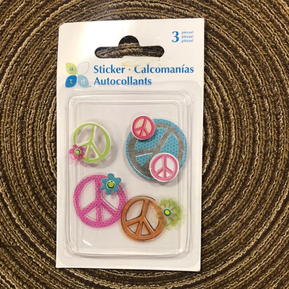 Momenta Dimensional Stickers - Peace Symbols